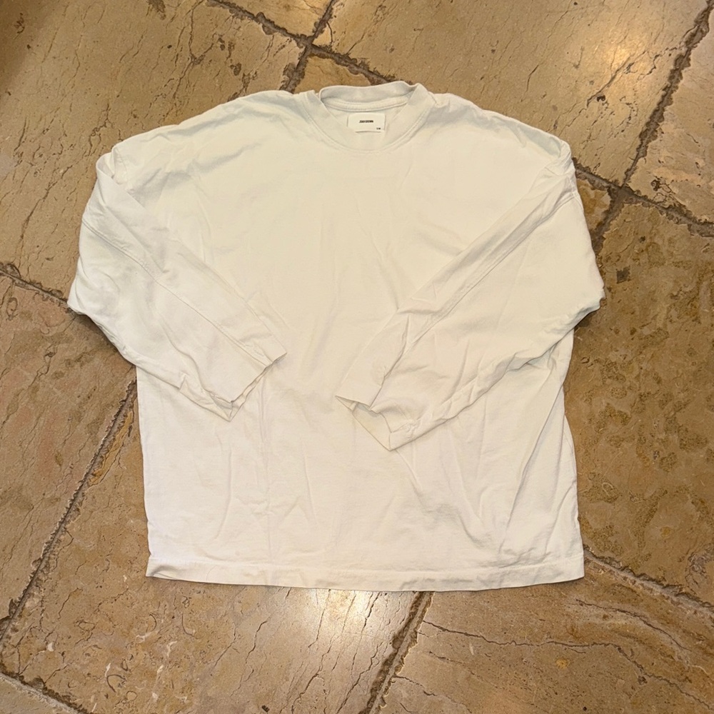 Joah Brown White Long Sleeve Tee